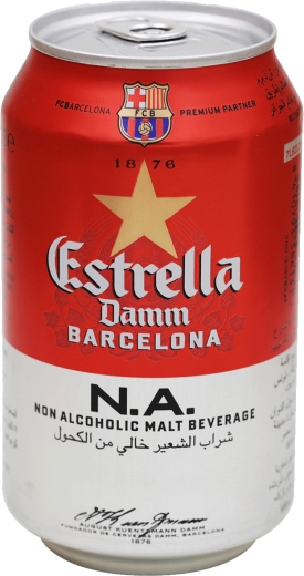 Пиво Estrella безалкогольное Damm Barcelona N/A 0,33 ж/б - 1