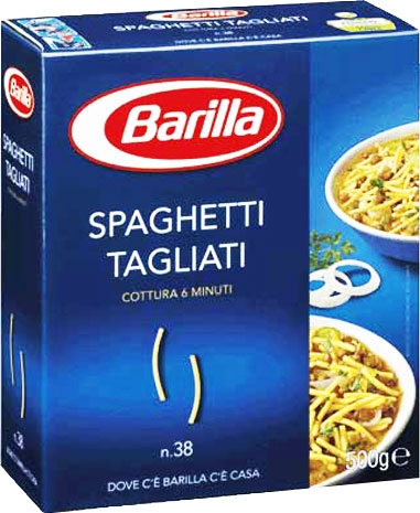 Макарони Barilla n. 038 Спагеті Тагліаті Tagliati 500 г - 2
