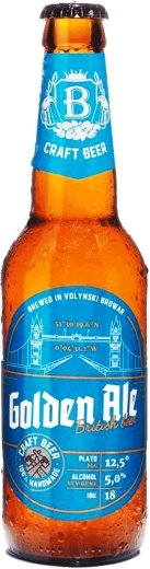 Пиво Волинський Бровар світле Golden Ale 0,35 л скло - 1