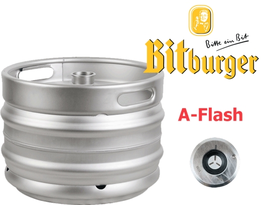 Пиво Bitburger Розливне світле Pilsner Lager Низове бродіння Бiтбургер 4,8% кег 15 л - 2