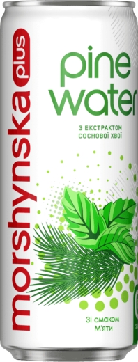 Вода Моршинська Pine Water М'ята слабогазована 0,33 л ж/б - 1