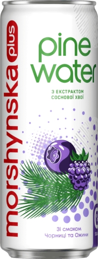 Вода Моршинська Pine Water Чорниця-Ожина слабогазована 0,33 л ж/б - 1