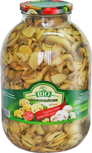 Печериці RIO різані 2950 г скло - 1