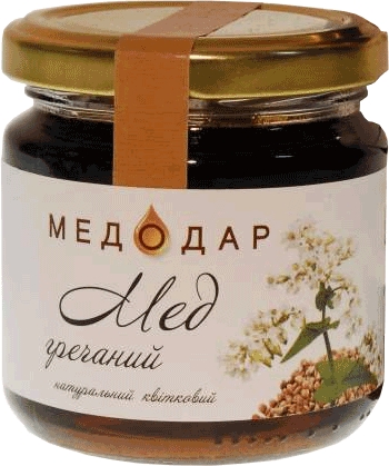Мед квітковий гречка Медодар 250 г скло - 1