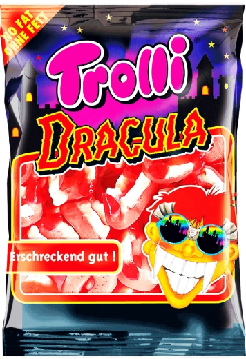 Цукерки Trolli Дракула Dracula жувальні 100 г - 1