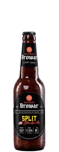 Пиво Волинський Бровар Split Світлий Ель 11,5 % Dlond Ale Beer 4,0 % glass (скло) 0,35 l (л) - 2
