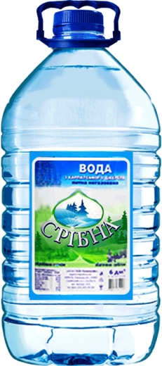 Вода питьевая фасованная негазированная Срибна 6 л ПЭТ - 1