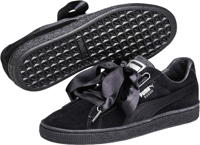 Кросівки Puma 366922-01 Suede Heart Ep жіночі розмір 38.5 (US 7.5) весна-літо чорні/темно-сірі шкіра/текстиль - 3