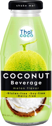 Thai COCO Melon Напій кокосовий негазований з ароматом дині 280 мл скло - 1