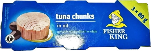 Тунець Fisher King шматочками в оліі 3x80 г метал. ключ - 2