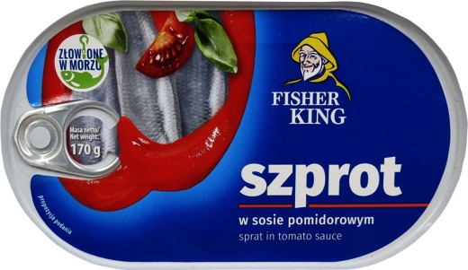 Шпроты Fisher King в томатном соусе 170 г металл. ключ - 2