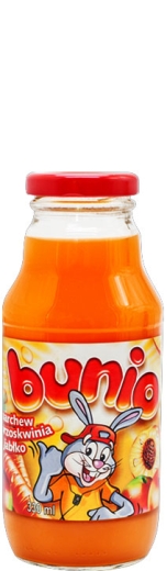 Сік Bunio Морква персик яблуко 0,33 мл скло - 1