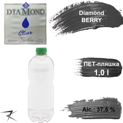 Водка 37,5 % малиновая Diamond BERRY разливная 1,0 л - 1