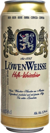 Пиво Löwen Weisse Hafe-Weissbier світле пшеничне Льовенбрау 0,5 л ж/б - 2
