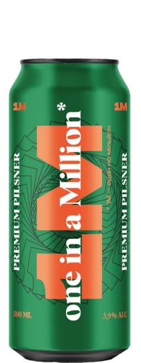 Пиво One in a Million Pilsner Premium 11,5 % Пілснер Преміум Beer 3,9 % can (ж/б) 0,5 l (л) - 1