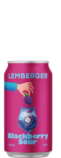 Пиво Lemberger Blackberry Sour 8,5 % Кисла Ожина Лембергер Beer 3,1 % can (ж/б) 0,33 l (л) - 1