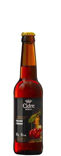 Сидр Cidre Royal Яблочный с Вишней сладкий купажный газированный обычный Роял Сидре Apple-Cherry alc. 5,0 - 6,9 % glass (стекло) 0,33 L (л) - 1