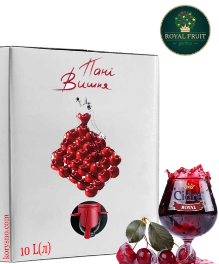 Вино Плодово-Ягідне Пані Вишня червоне солодке тихе Royal Fruit Ms. Cherry alc. 8,4 % об. BiB 10 L (л) - 4