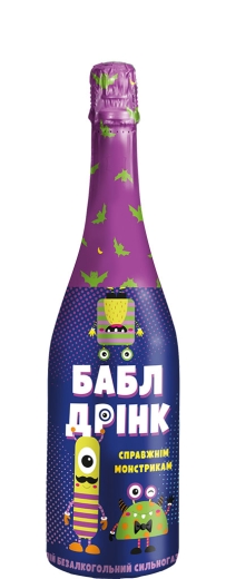 Шампанське дитяче Персик Бабл Дрінк напій безалкогольний сильногазований Роял Золотоноша 0,75 л скло - 1
