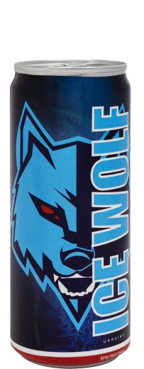 Енергетичний напій Ice Wolf Classic безалкогольний сильногазований Крижаний Вовк Класичний ж/б 0,33 L (л - 1