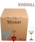 Вино столовое Белое WineHall Мускат полусладкое Semi-Sweet Wine Muscat BiB 10 L(л) - 1