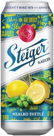 Пиво Steiger безалкогольне світле N/A Radler Lemon 0,5 л ж/б - 1