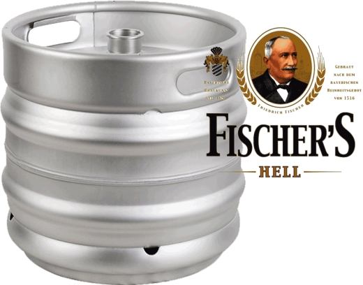 Пиво Fischer`s розливне світле Hell Lager кег 30 л - 1