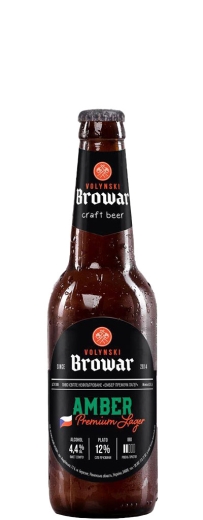 Пиво Волинський Бровар Amber Преміум 12,0 % Premium Lager 4,4 % glass (скло) 0,35 l (л) - 1