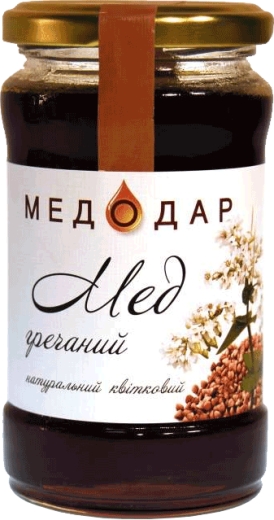 Мед квітковий гречка Медодар 400 г скло - 1