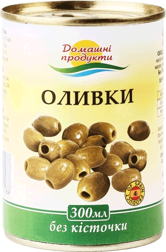 Оливки зелёные Домашние продукты 280 г ж/б ключ - 1
