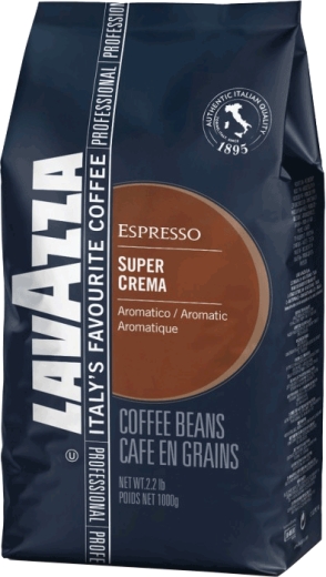 Кава Зернова LAVAZZA SUPER CREMA синя Arabica+Robusta 1000 г - 1