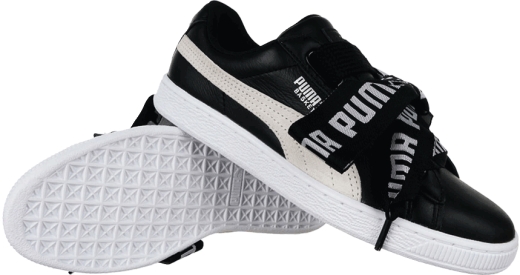 Кросівки Puma 364082-01 Basket жіночі розмір 41 (US 9) весна-літо чорні/білі шкіра/текстиль - 4