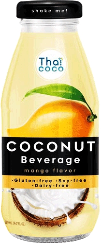 Thai COCO Mango Напій кокосовий негазований з ароматом манго 280 мл скло - 2