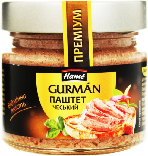 Паштет Hame Gurman Чеський Гурман Премиум 170 г скляна банка - 2