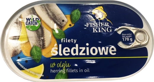 Філе оселедця Fisher King в олії 170 г метал. ключ - 1