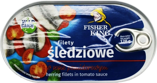 Філе оселедця Fisher King в томатному соусі 170 г метал. ключ - 2