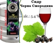 Сидр GardenZ Чорна Смородина розливний Солодкий газований ГарденЗ 5,0 % кег 50 л - 1