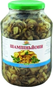 Шампиньоны резаные стерилизованные Домашние продукты 1500 г стекло Шампиньоны резаные стерилизованные Домашние продукты 1500 г стекло