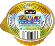 Паштет Hame Дитячий з м'яса птиці 48 г алюмінієва банка Паштет Hame Дитячий з м'яса птиці 48 г алюмінієва банка
