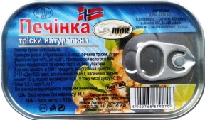 Консерва Juor Печень трески натуральная 115 г металл. ключ Консерва Juor Печень трески натуральная 115 г металл. ключ