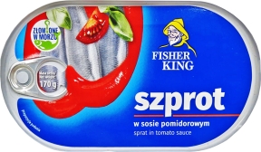 Філе скумбрії Fisher King в томатному соусі 170 г метал. ключ Філе скумбрії Fisher King в томатному соусі 170 г метал. ключ