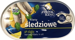 Філе оселедця Fisher King в олії 170 г метал. ключ Філе оселедця Fisher King в олії 170 г метал. ключ