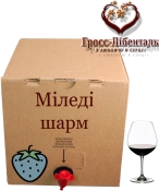 Вино столовое Гросс-Либенталь Миледи шарм Клубника красное полусладкое Roses Semi-Sweet Wine 10 л бегинбокс в картоне Вино столовое Гросс-Либенталь Миледи шарм Клубника красное полусладкое Roses Semi-Sweet Wine 10 л бегинбокс в картоне